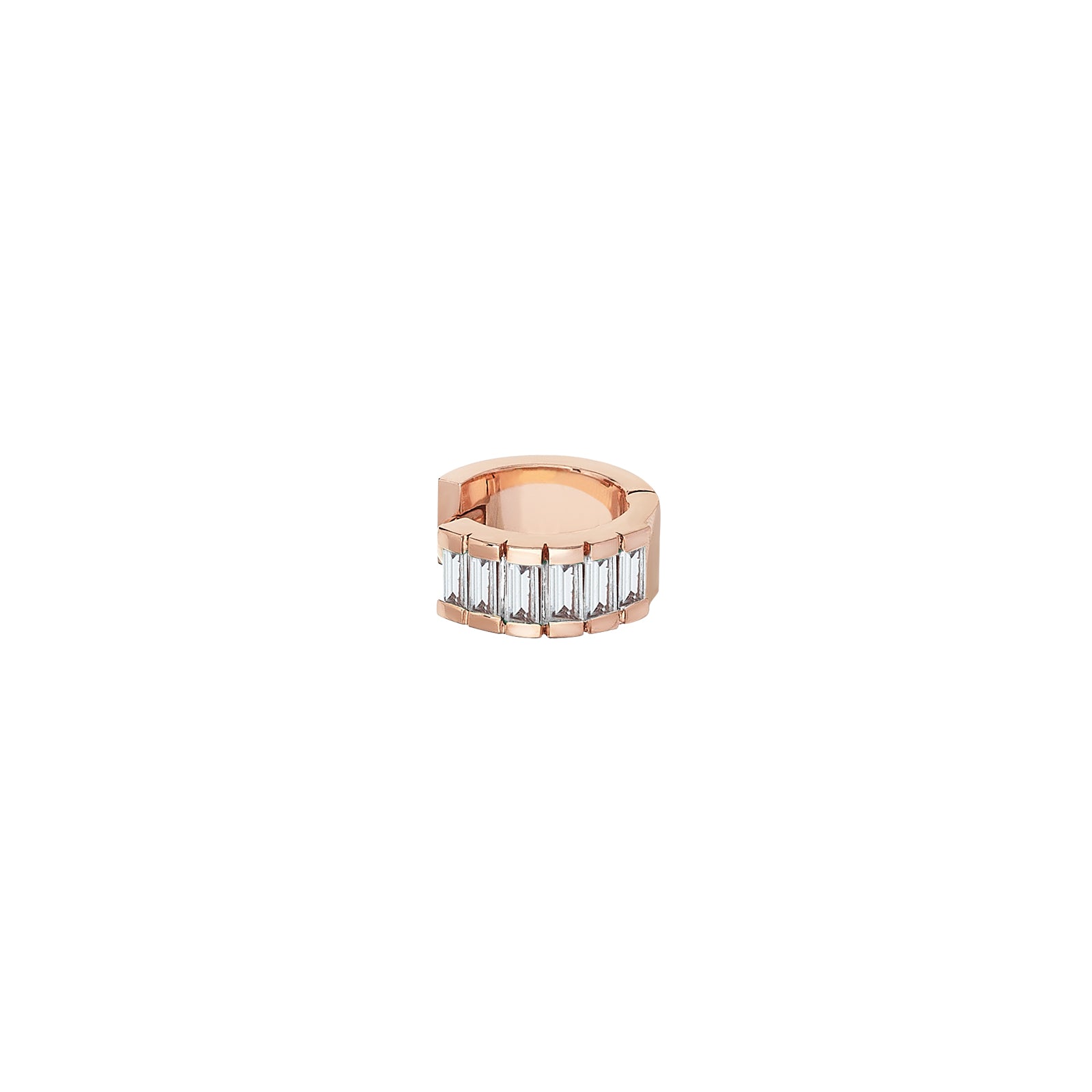 Prosper Hoop Earring Roslow Gold / Baguette White Diamond