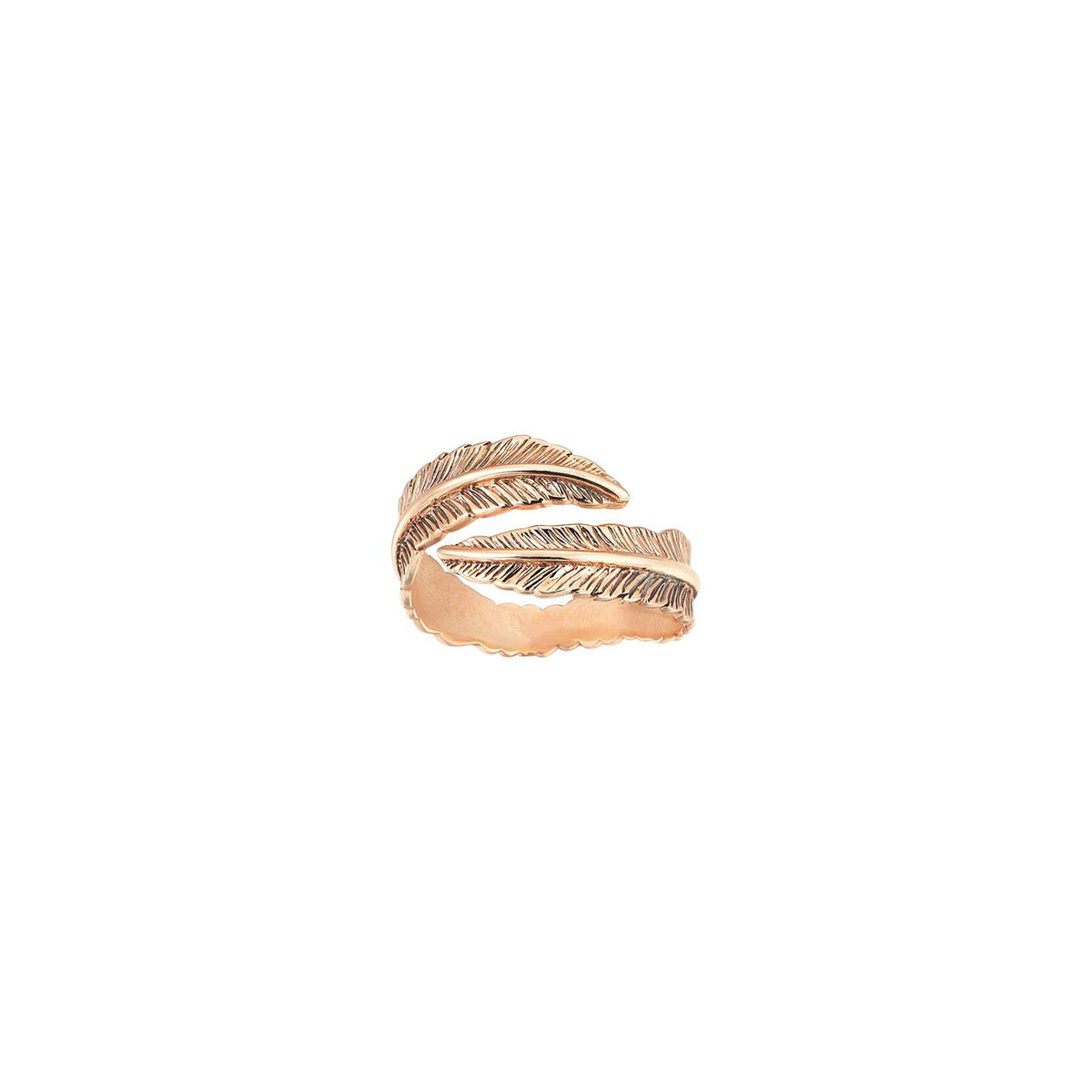 Diamond Small Feather Pinky Ring