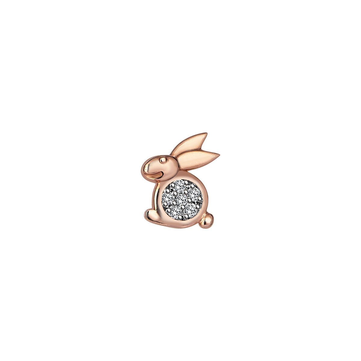 Pave Bunny Stud Earring