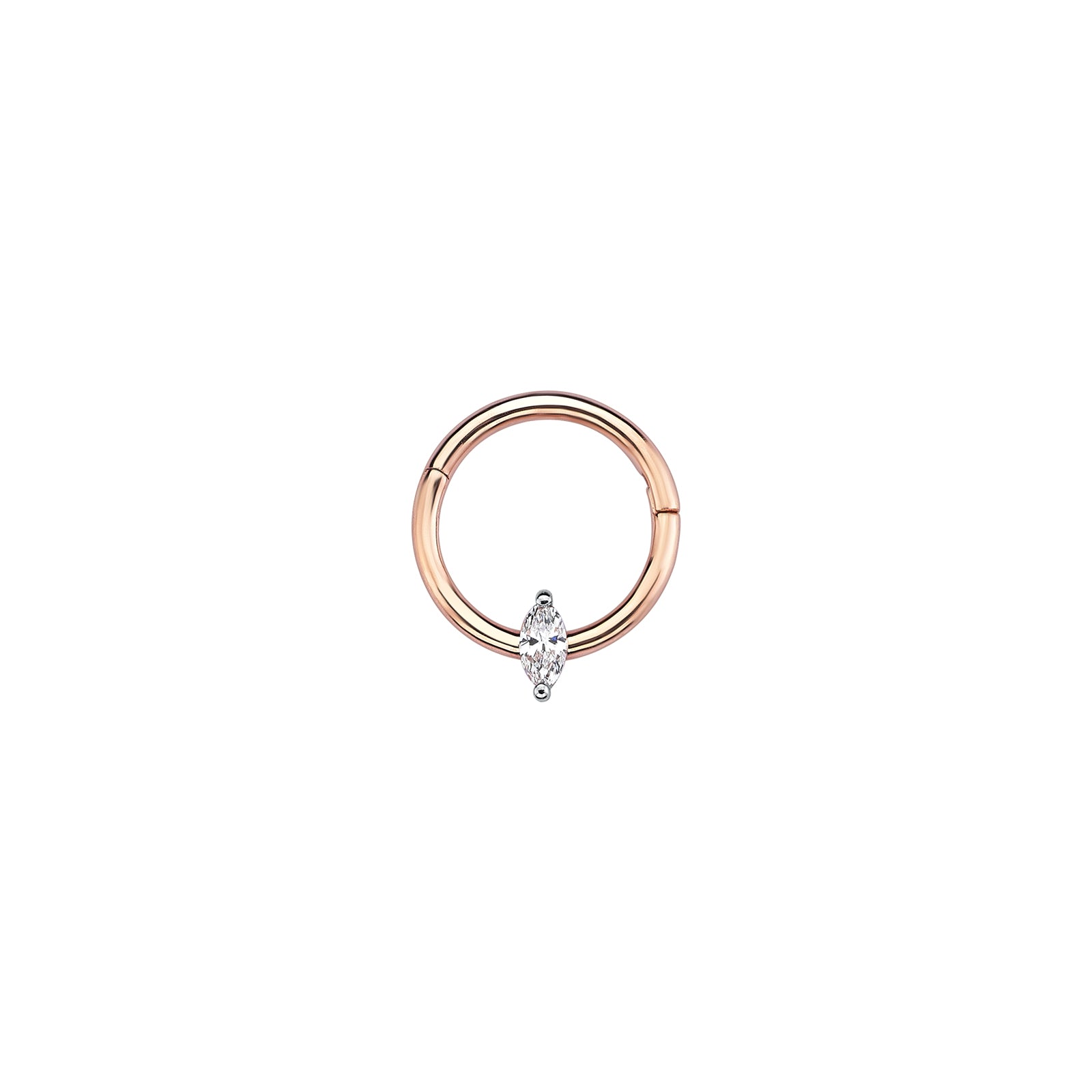 Marquise Hoop Piercing Roslow Gold / Marquise Diamond / 8 mm