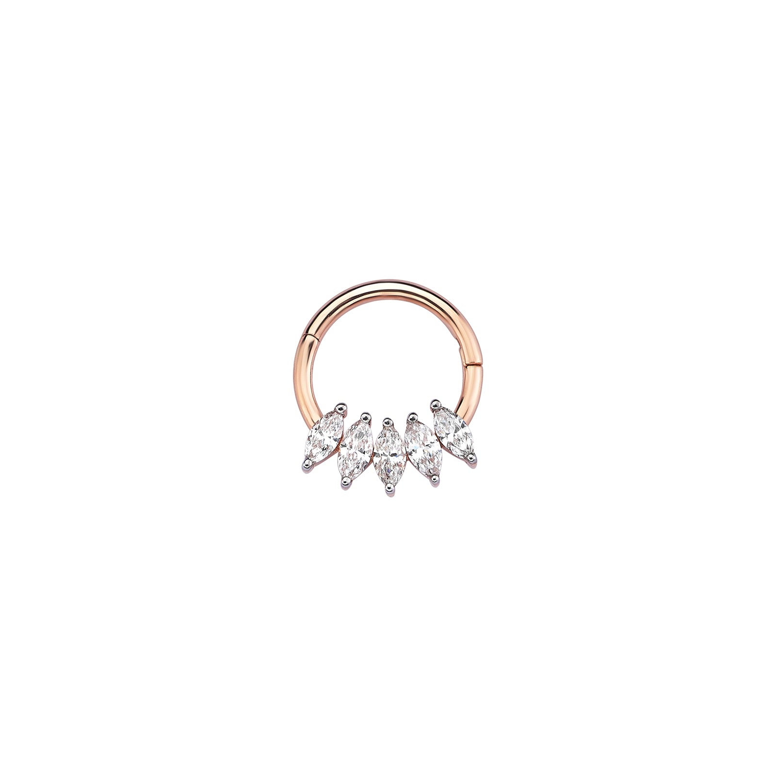 Marquise Cluster Hoop Piercing Roslow Gold / Marquise Diamond / 8 mm