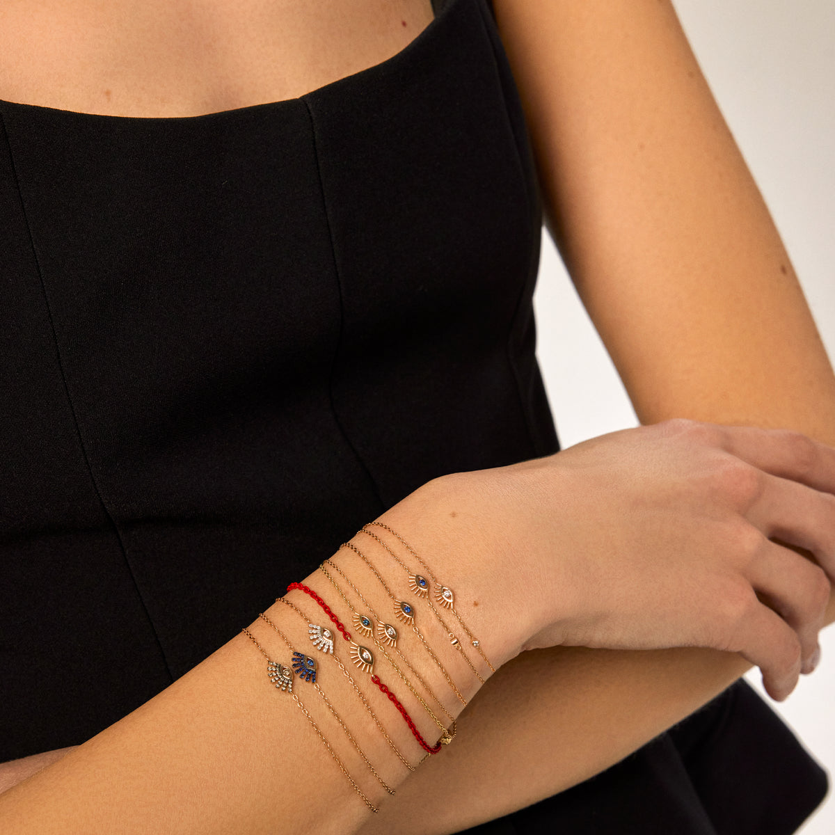 Evil Eye Slim Chain Bracelet