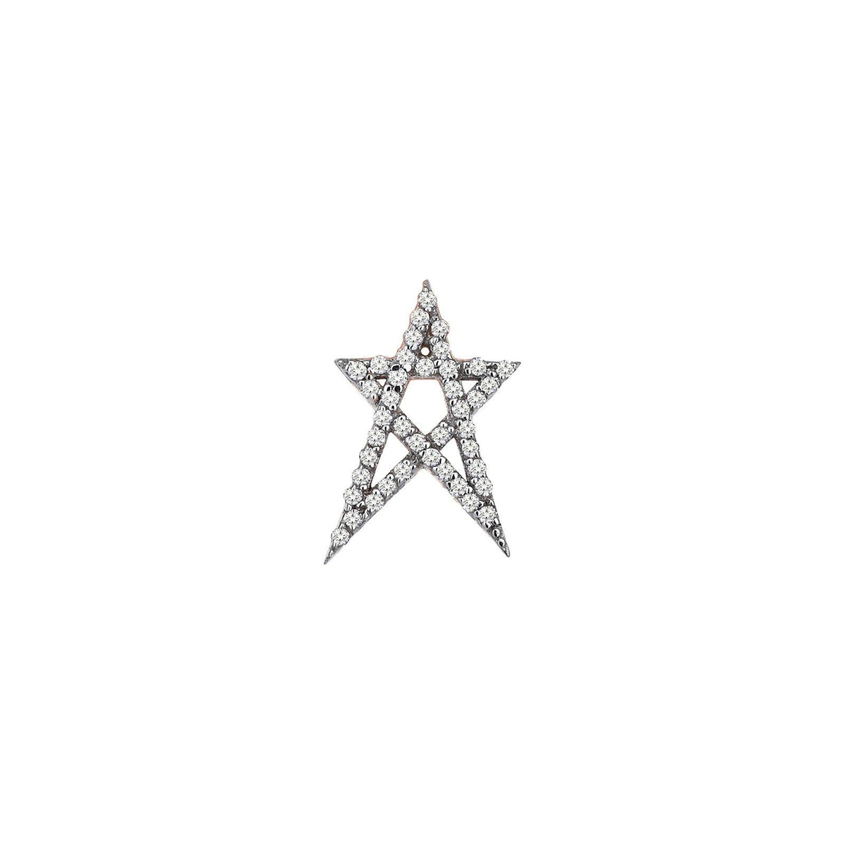 Doodle Star Stud White Diamond
