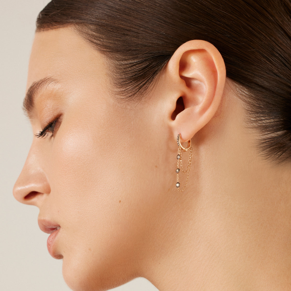 Antoinette Dangling Hoop Earring