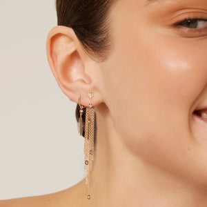 Dart Feather Hoop Earring