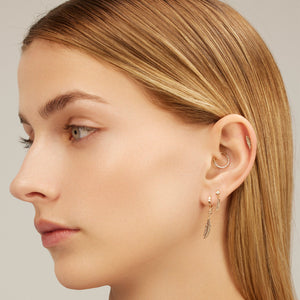Raven Feather Dangling Earring