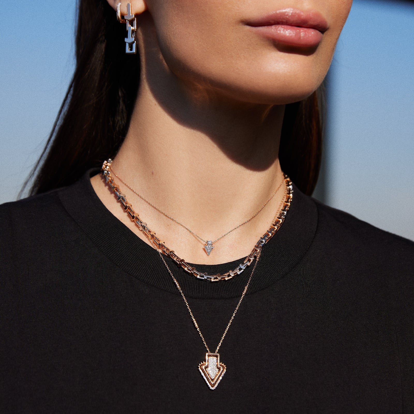 Sense Necklace Roslow Gold / White Brilliant Diamond