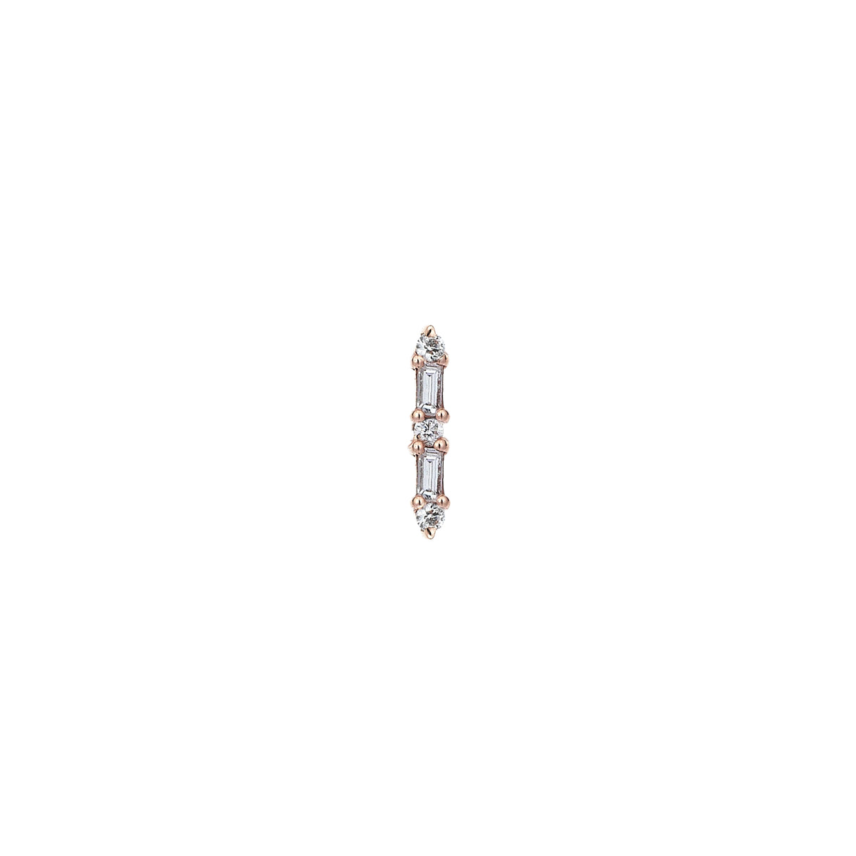 Mini Pave Wand Stud Earring