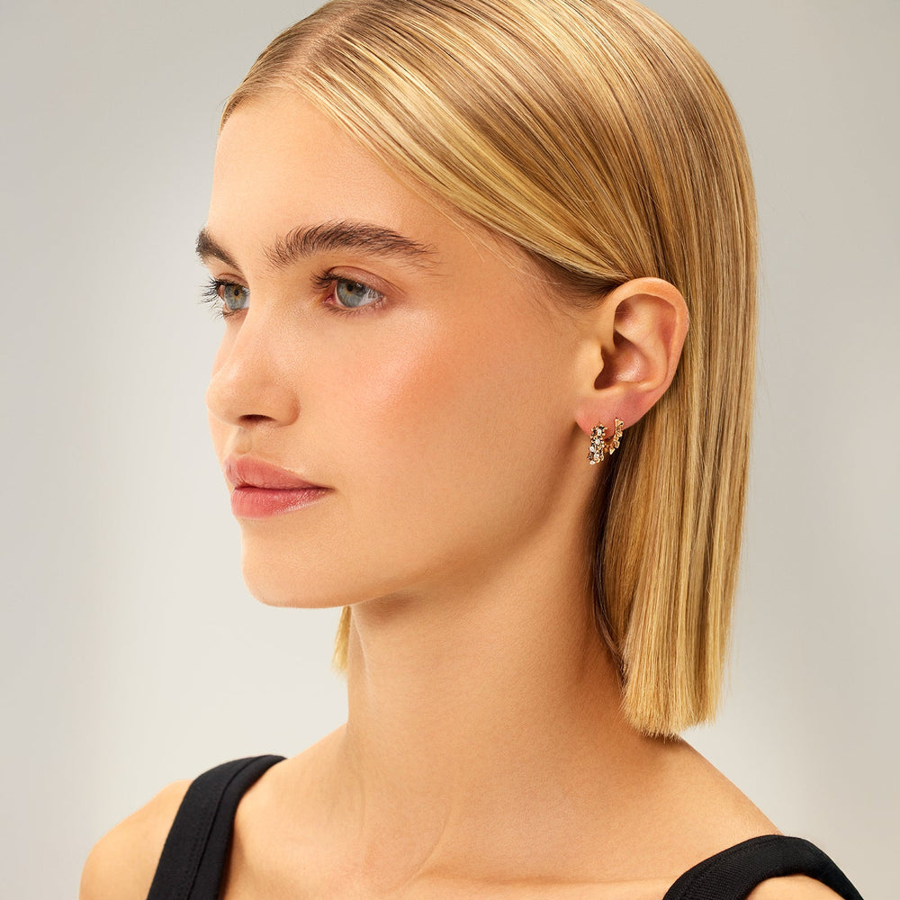 Pine Cone Hoop Earring