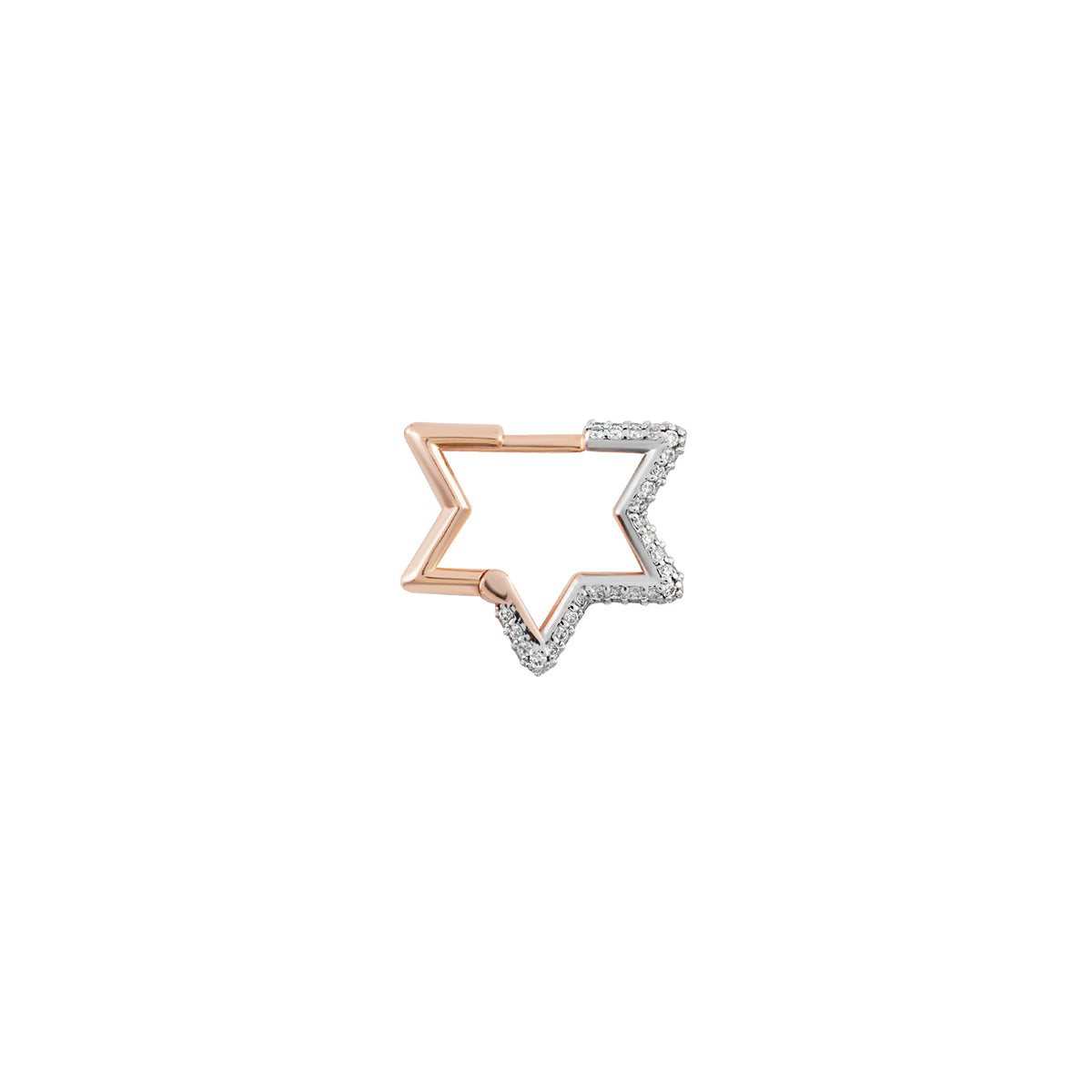 Pavé Star Hoop Earring