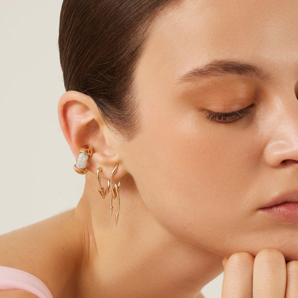 Intersection Hoop Earring