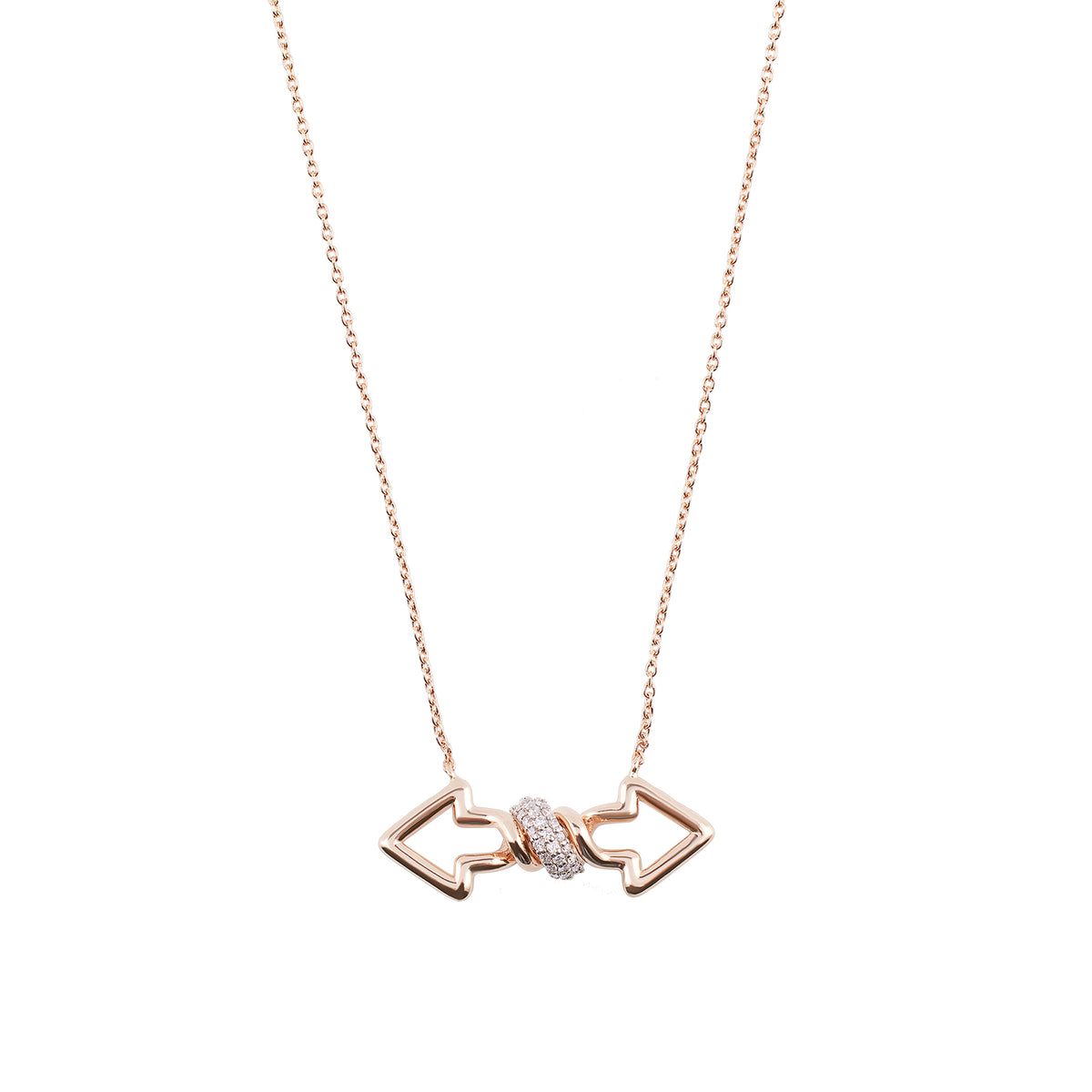 Duality Necklace Roslow Gold / White Brilliant Diamond