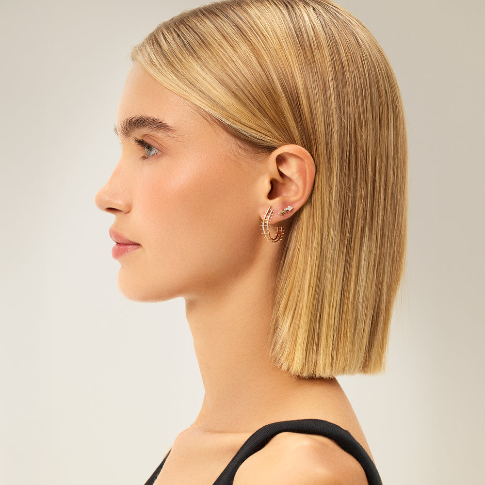 Railway Maxi Stud Earring