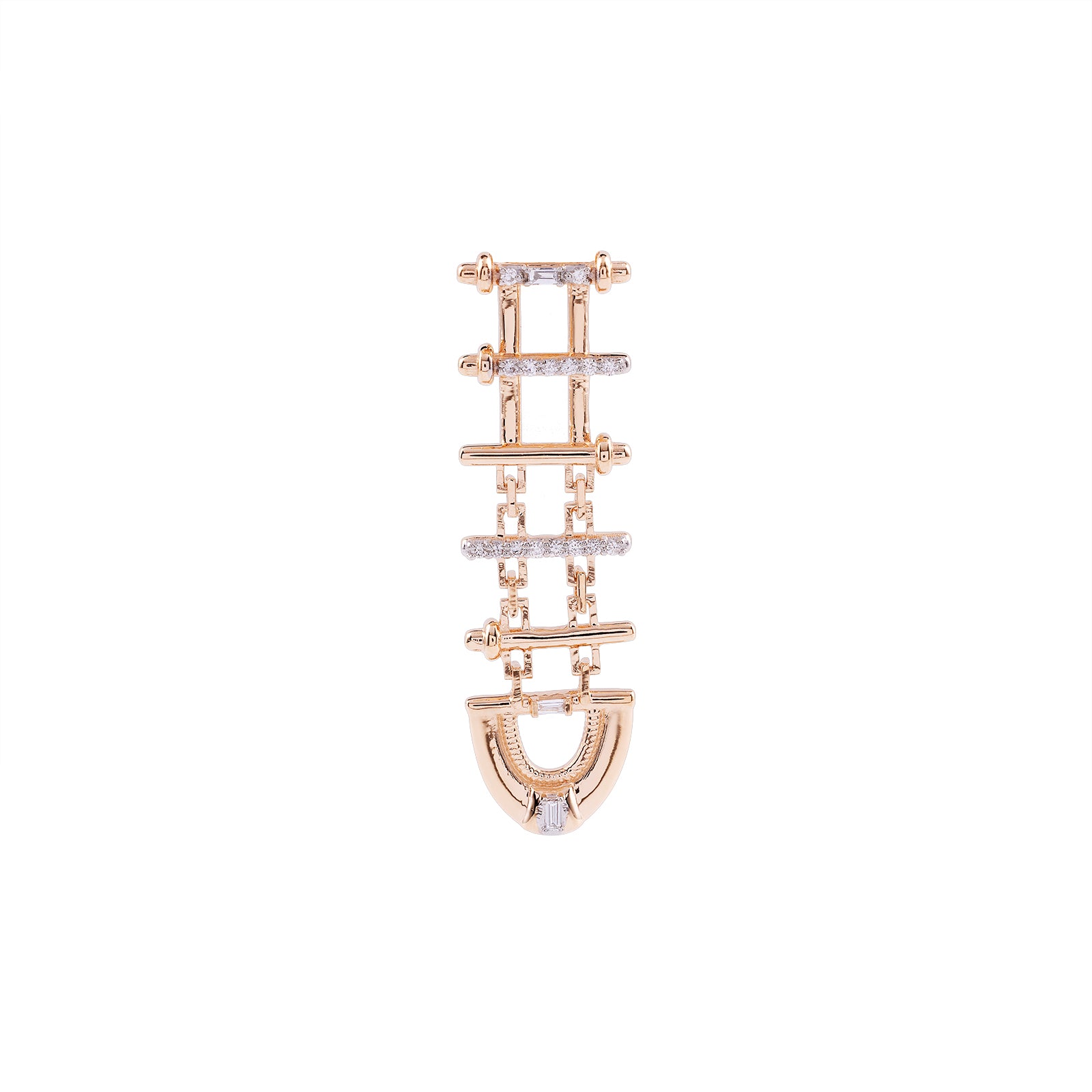 Railway Earring Roslow Gold / White Brilliant Diamond