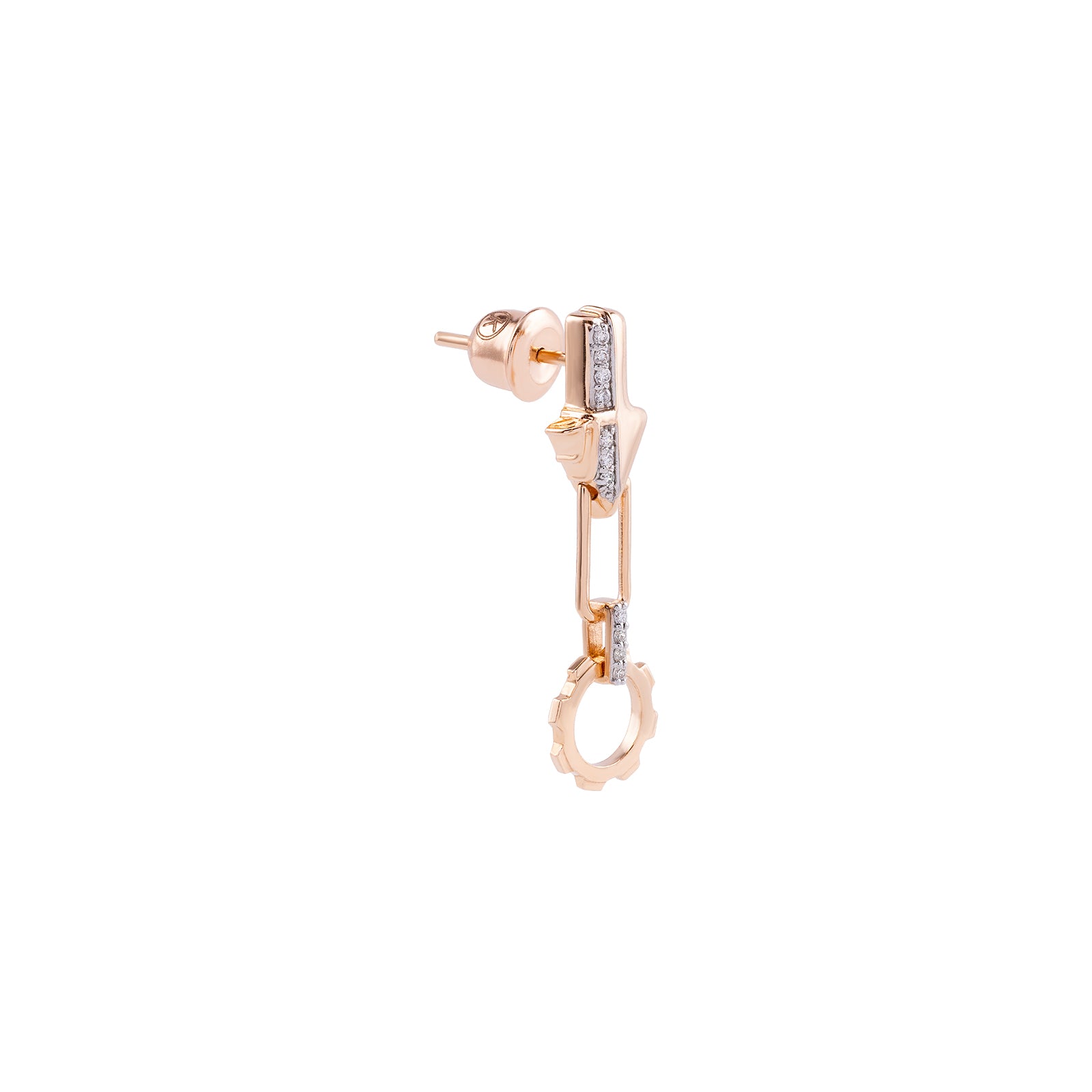 Wheel Earring Roslow Gold / White Brilliant Diamond