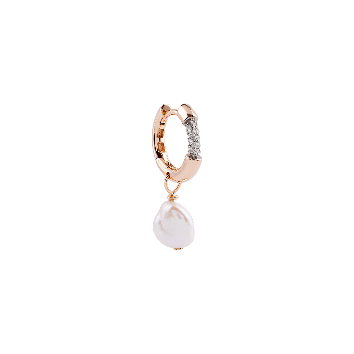 Explorer Pearl Dangling Hoop Earring