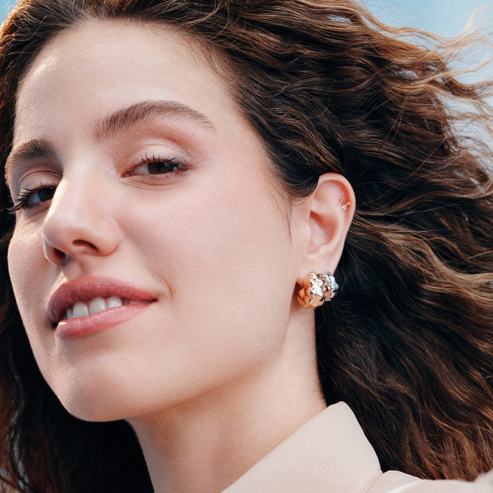 Popcorn Maxi Stud Earring