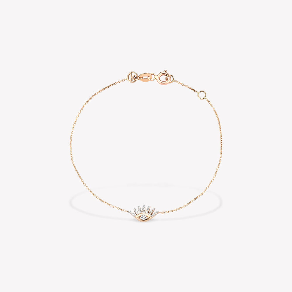 Shimmery Evil Eye Chain Bracelet