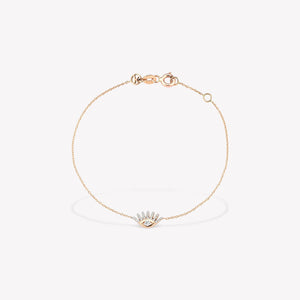 Shimmery Evil Eye Chain Bracelet