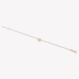 Shimmery Evil Eye Chain Bracelet