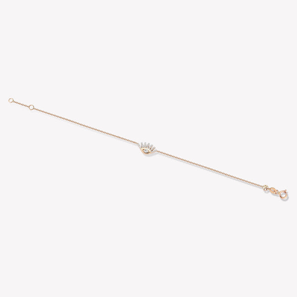 Shimmery Evil Eye Chain Bracelet