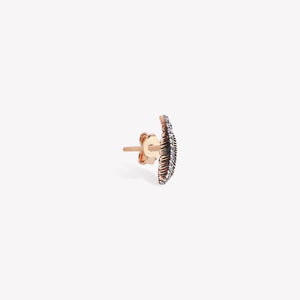 Shimmery Feather Stud Earring