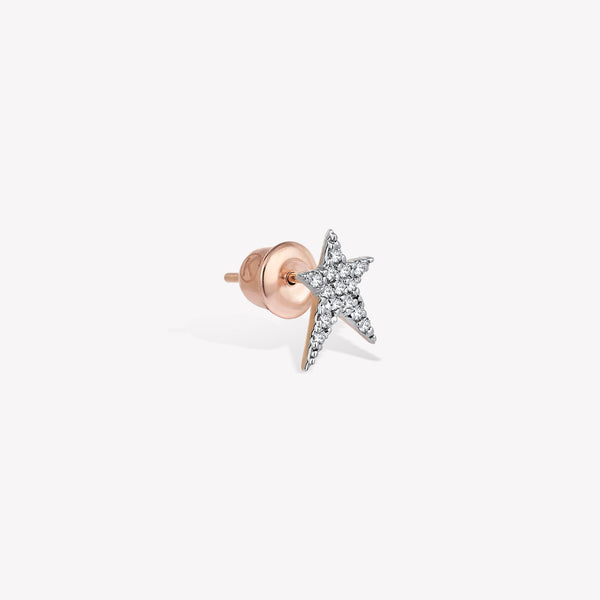 Mini Pave Struck Star Stud Earring