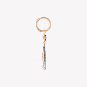 Raven Feather Hoop Earring