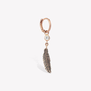 Dart Feather Hoop Earring