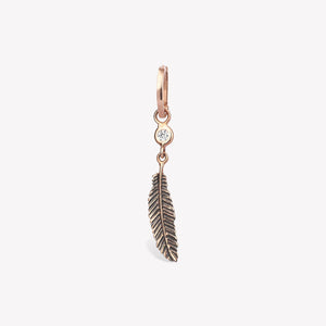 Dart Feather Hoop Earring