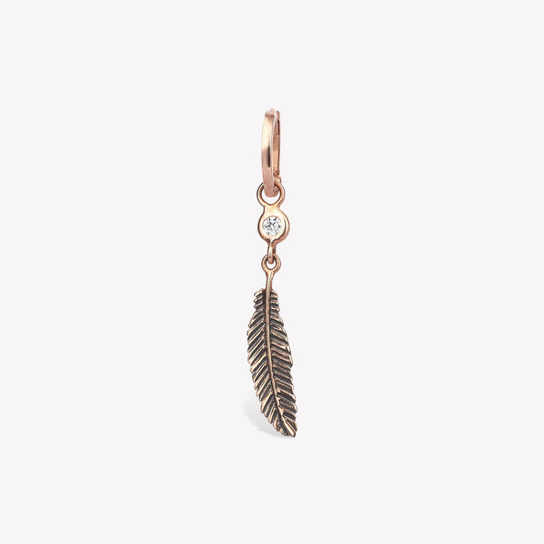 Dart Feather Hoop Earring