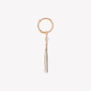 Dart Feather Hoop Earring