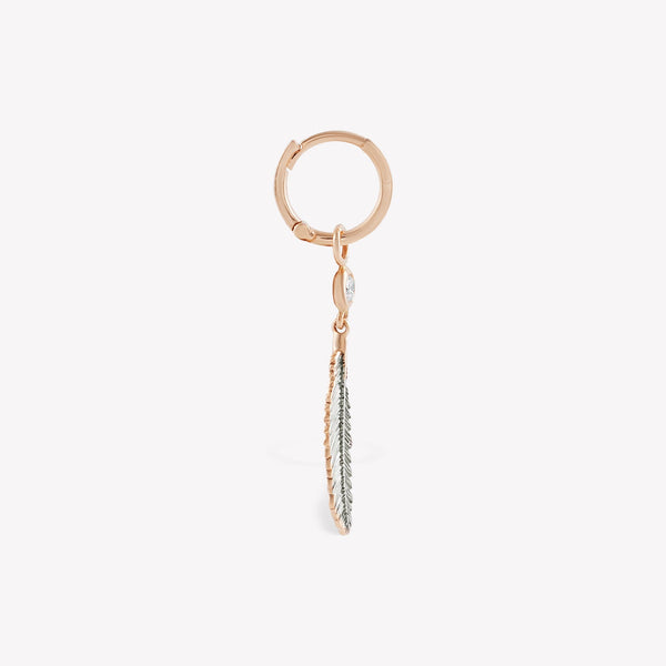 Dart Feather Hoop Earring