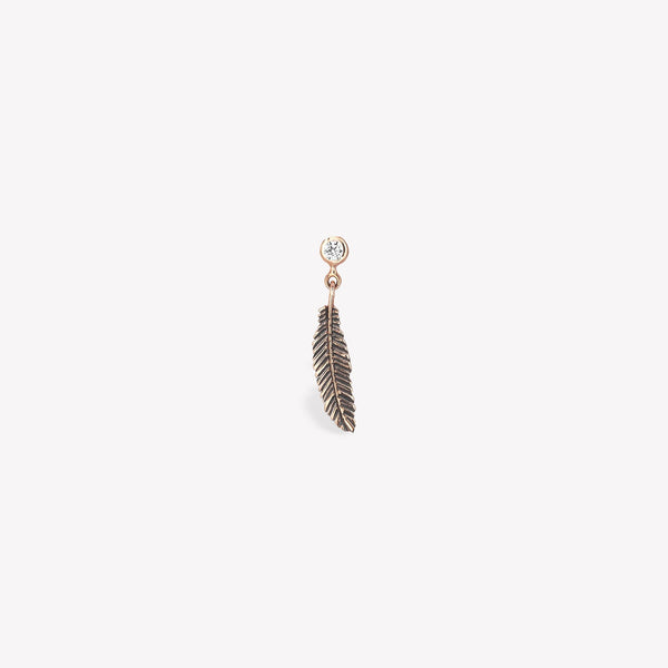 Raven Feather Dangling Earring