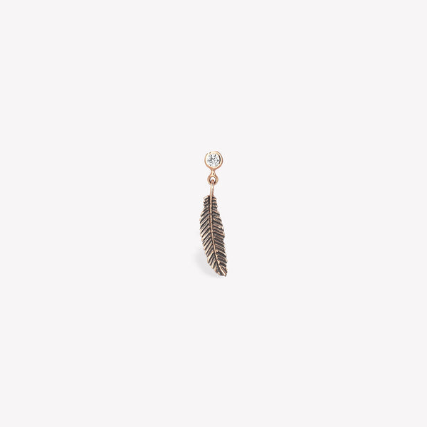 Raven Feather Dangling Earring