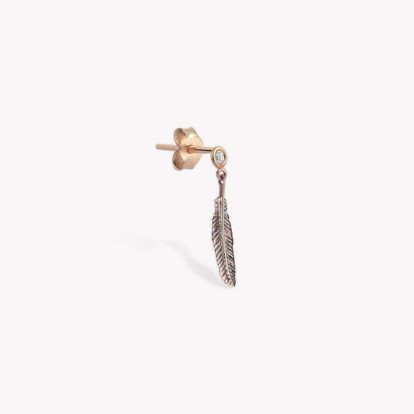 Raven Feather Dangling Earring