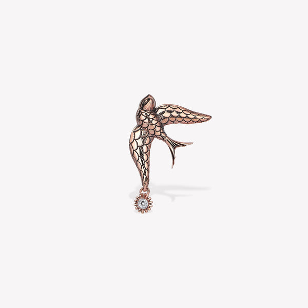 Shimmery Sparrow Stud Earring