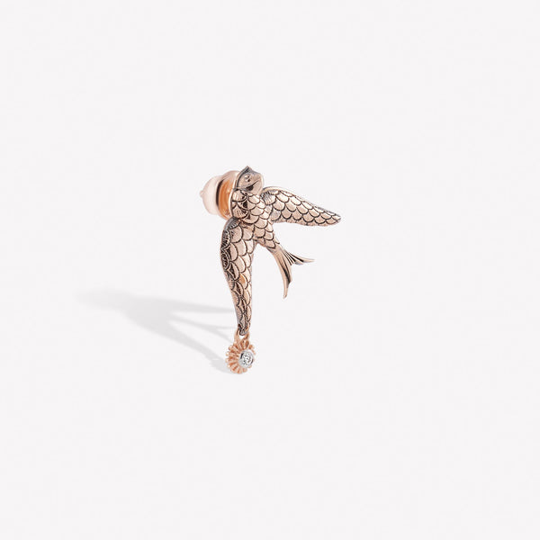 Shimmery Sparrow Stud Earring