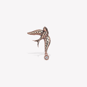 Shimmery Sparrow Stud Earring