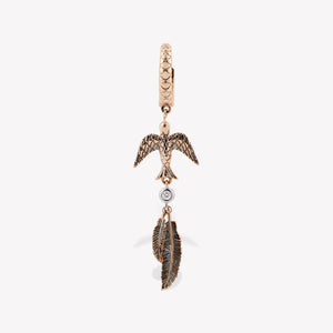 Sparrow Feather Dangling Earring