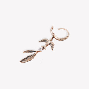 Sparrow Feather Dangling Earring