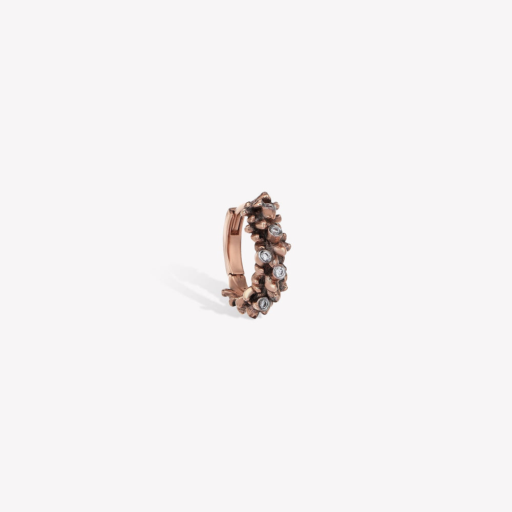 Pine Cone Hoop Earring