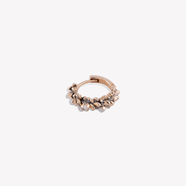 Pine Cone Hoop Earring