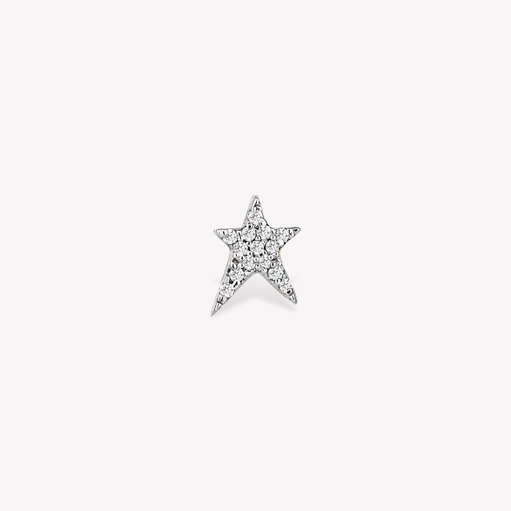 Maxi Pave Struck Star Stud Earring