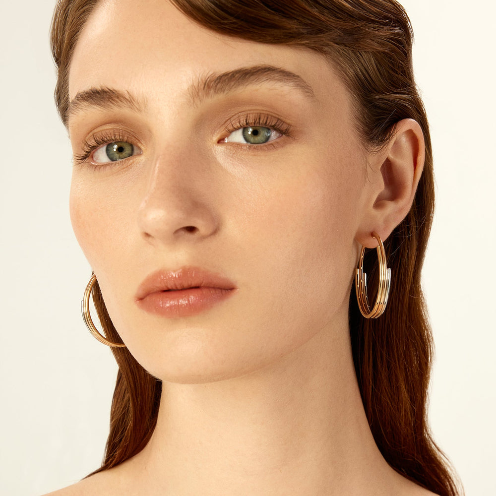 Ridges Hoop Earring