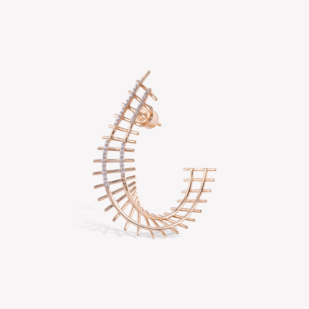 Railway Maxi Stud Earring