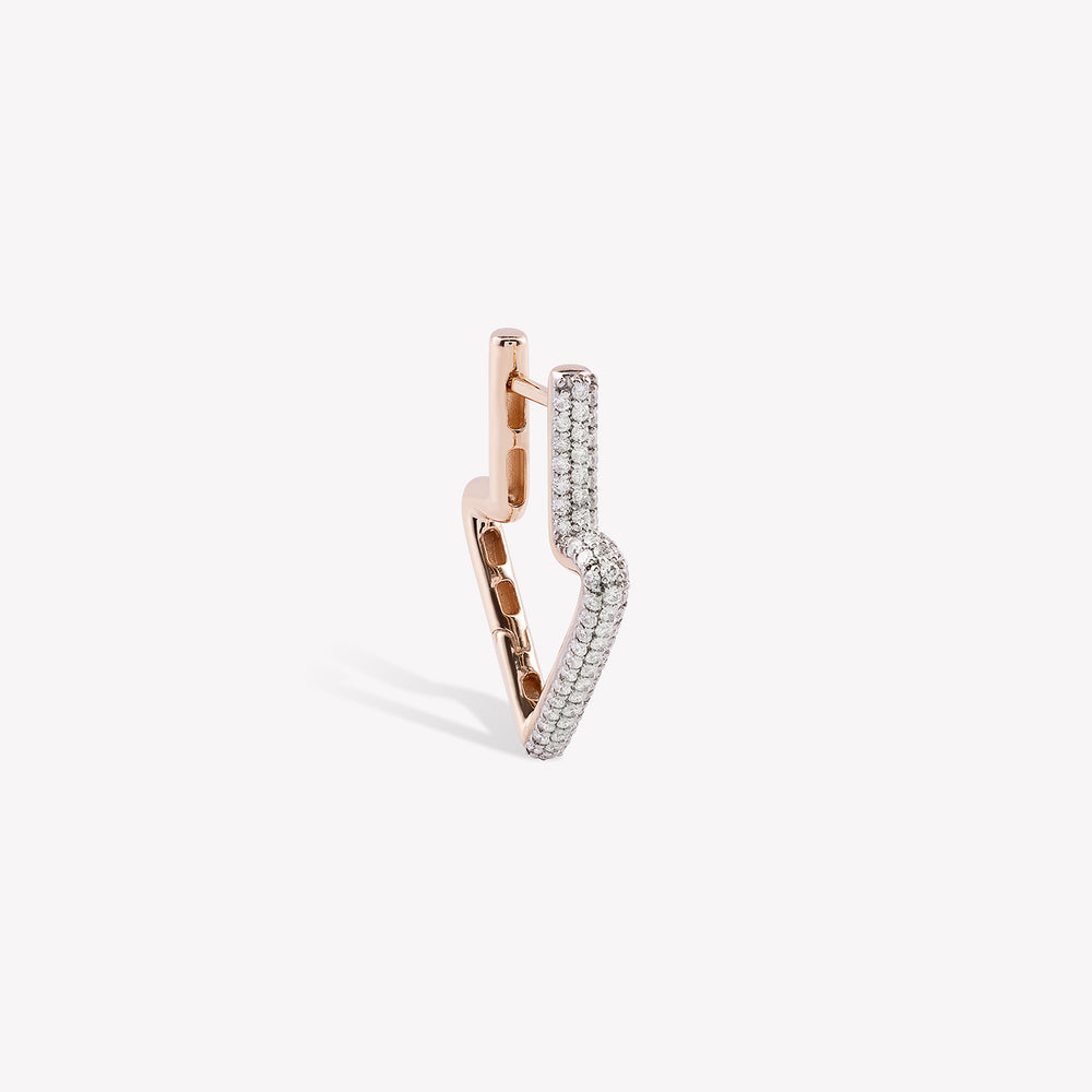 Shimmery Direction Hoop Earring