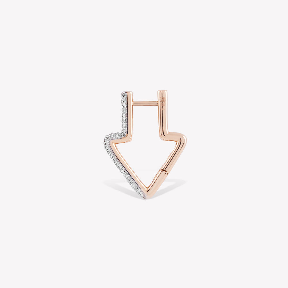 Shimmery Direction Hoop Earring