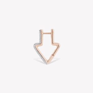 Shimmery Direction Hoop Earring