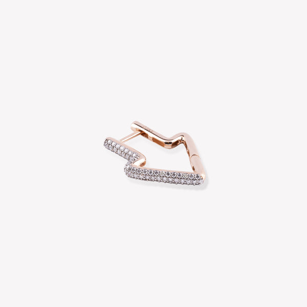 Shimmery Direction Hoop Earring